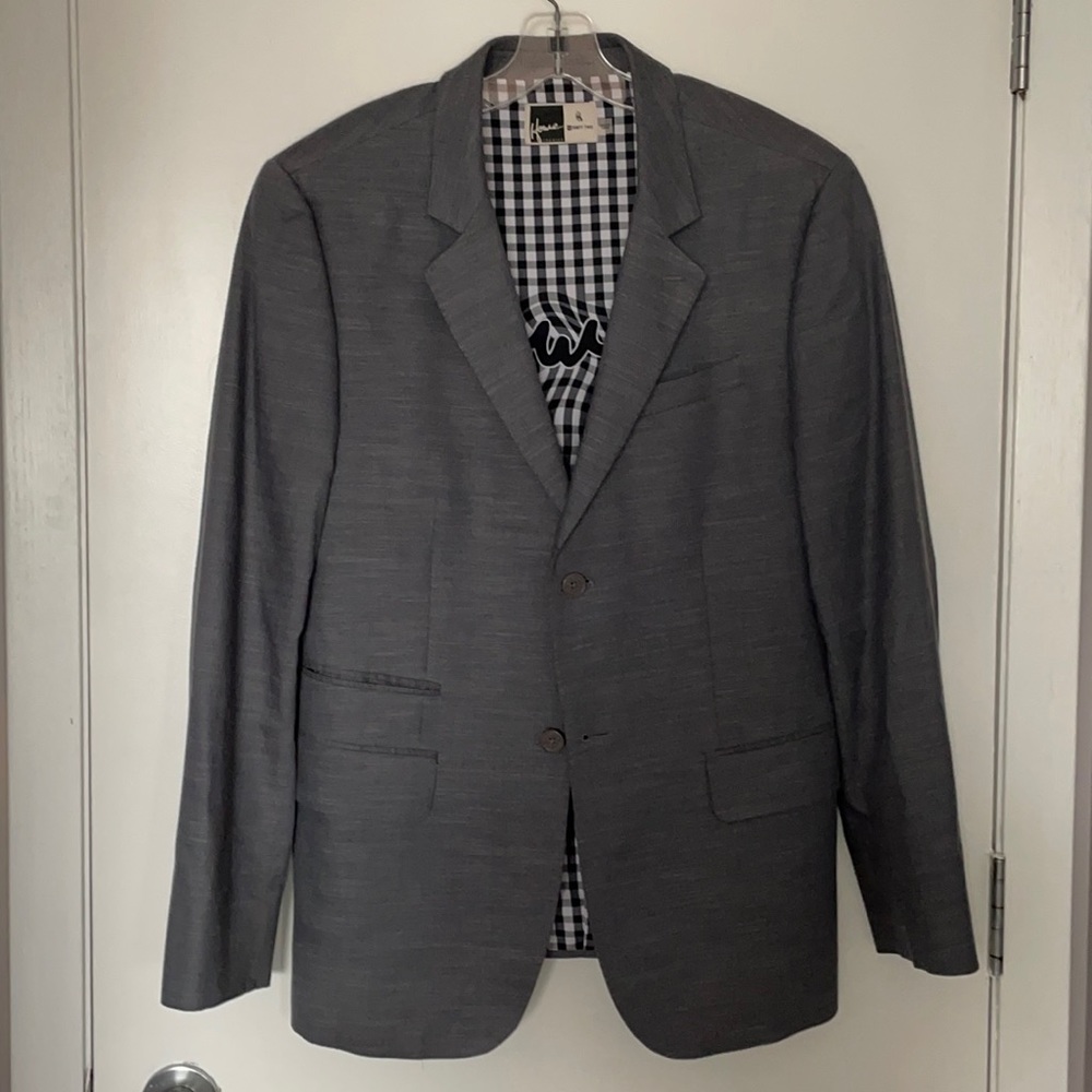 Howe grey men's suit jacket (size 42)